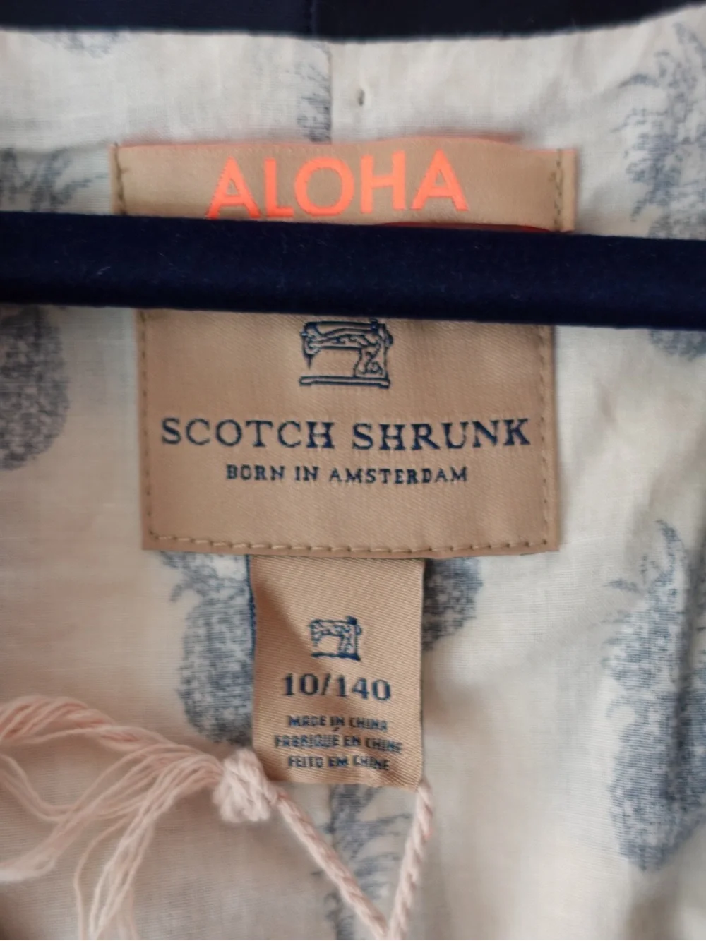 Scotch Shrunk Boys Navy Aloha Vest Size 10/140 NWT